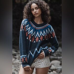 NWT! Anthropologie Sundry Fairisle Sweater - Size XL 🎾
